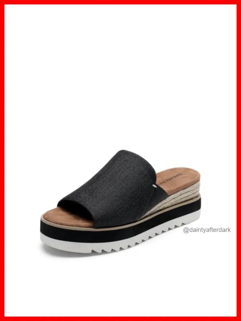 Canvas Platform Wedge Sandals Slip-On Espadrille Womens Summer